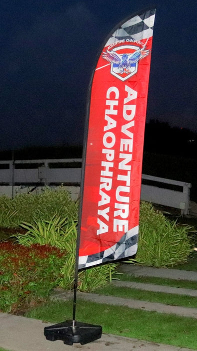 Beach Flag Exclusive ธงชายหาด พิมพ์ 2 ด้าน ขนาด M - LUCKYFRIEND Thailand