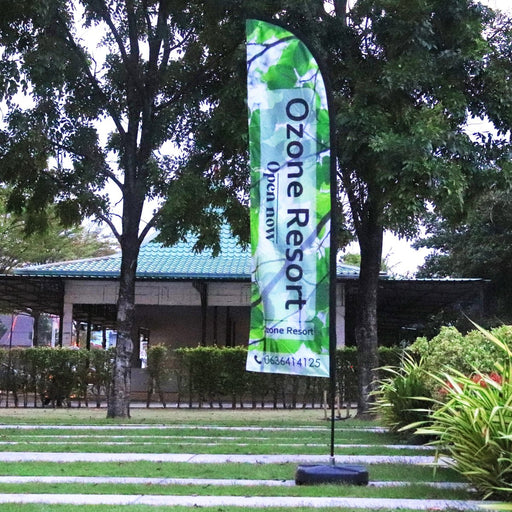 Beach Flag Exclusive ธงชายหาด พิมพ์ 2 ด้าน ขนาด Mluckyfriend ธงชายหาด Beach Flag สั่งทำ ราคาถูก คุณภาพดี มี 4 ขนาด มีทั้งแบบด้านเดียวและสองด้านให้เลือก - LUCKYFRIEND Thailand