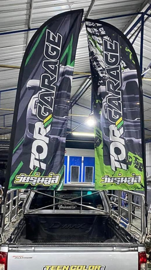 Beach Flag Exclusive ธงชายหาด พิมพ์ 2 ด้าน ขนาด Mluckyfriend ธงชายหาด Beach Flag สั่งทำ ราคาถูก คุณภาพดี มี 4 ขนาด มีทั้งแบบด้านเดียวและสองด้านให้เลือก - LUCKYFRIEND Thailand