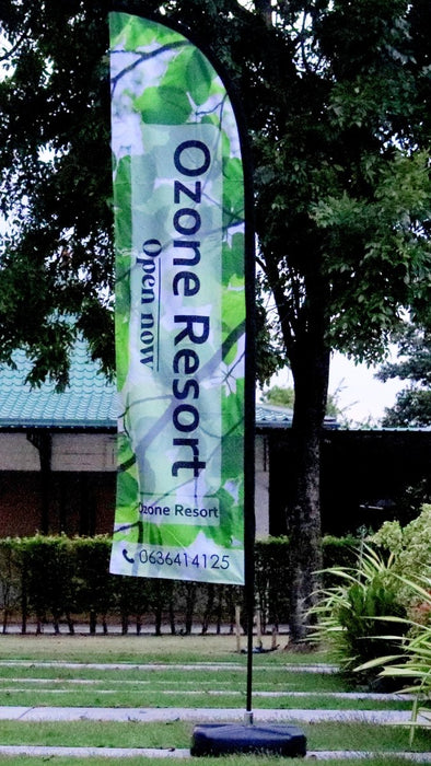 Beach Flag Size L 1 ด้าน ธงชายหาด ผู้ผลิตธงชายหาด ป้าย ธงชายหาด - LUCKYFRIEND Thailand