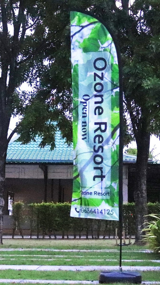 Beach Flag Size L 1 ด้าน ธงชายหาด ผู้ผลิตธงชายหาด ป้าย ธงชายหาด - LUCKYFRIEND Thailand