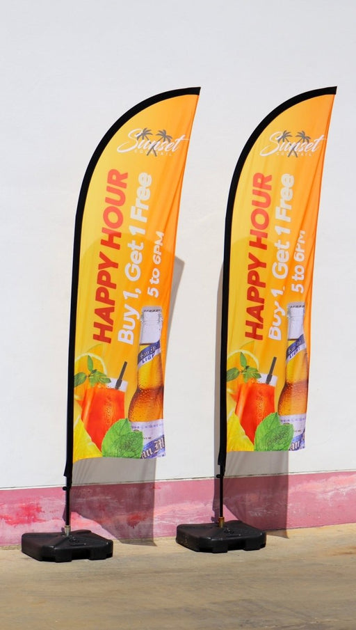 Beach Flag Size S 1 ด้าน ธงชายหาด ผู้ผลิตธงชายหาด ป้าย ธงชายหาด - LUCKYFRIEND Thailand