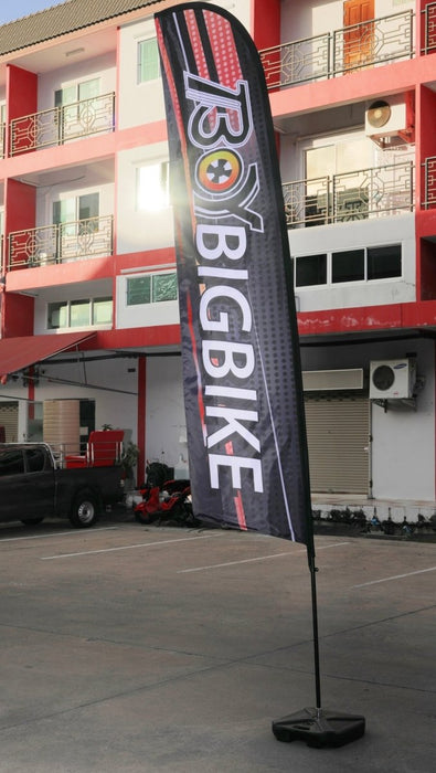 Beach Flag Size XL 1 ด้าน ธงชายหาด ผู้ผลิตธงชายหาด ป้าย ธงชายหาด - LUCKYFRIEND Thailand