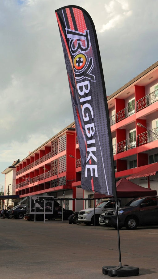 Beach Flag Size XL 2 ด้าน ธงชายหาด ผู้ผลิตธงชายหาด ป้าย ธงชายหาด - LUCKYFRIEND Thailand