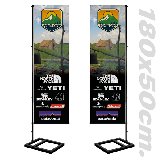 Luckyfriend ป้ายธงญี่ปุ่น พิมพ์ 2 ด้าน J - Flag ขนาด 180x50 cm. โครงเหล็กแข็งแรง เคลือบกันสนิม พร้อมออกแบบพิมพ์อิงค์เจ็ทสีสดคมชัด - LUCKYFRIEND Thailand