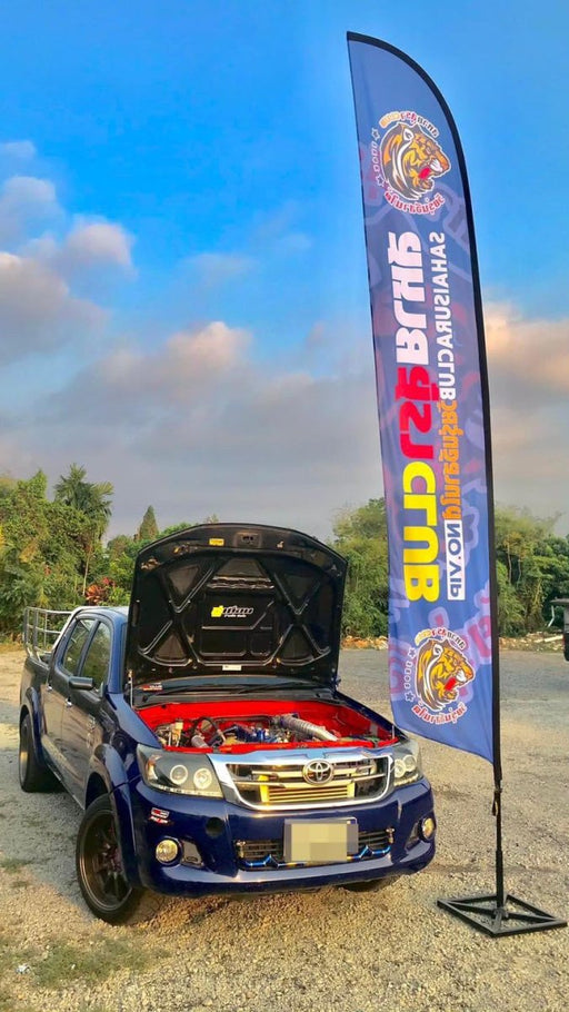 luckyfriend ธงชายหาด Beach Flag สั่งทำ ราคาถูก คุณภาพดี มี 4 ขนาด มีทั้งแบบด้านเดียวและสองด้านให้เลือก - LUCKYFRIEND Thailand