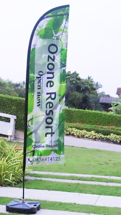 luckyfriend ธงชายหาด Beach Flag สั่งทำ ราคาถูก คุณภาพดี มี 4 ขนาด มีทั้งแบบด้านเดียวและสองด้านให้เลือก - LUCKYFRIEND Thailand