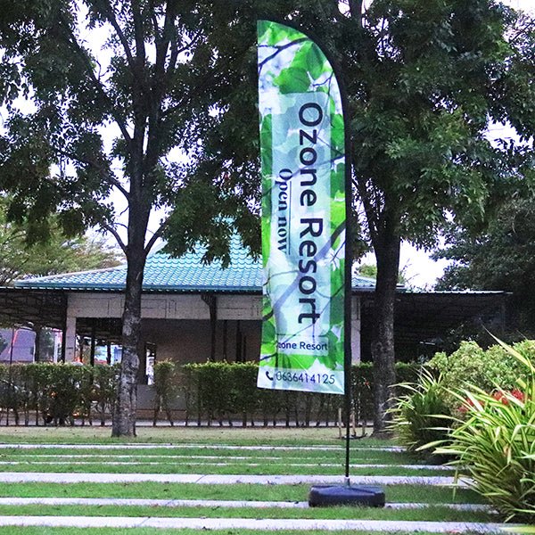 luckyfriend ธงชายหาด Beach Flag สั่งทำ ราคาถูก คุณภาพดี มี 4 ขนาด มีทั้งแบบด้านเดียวและสองด้านให้เลือก - LUCKYFRIEND Thailand