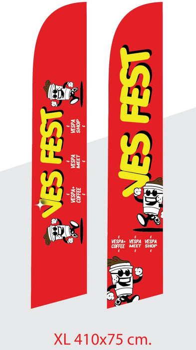 luckyfriend ธงชายหาด Beach Flag สั่งทำ ราคาถูก คุณภาพดี มี 4 ขนาด มีทั้งแบบด้านเดียวและสองด้านให้เลือก - LUCKYFRIEND Thailand