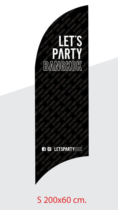 luckyfriend ธงชายหาด Beach Flag สั่งทำ ราคาถูก คุณภาพดี มี 4 ขนาด มีทั้งแบบด้านเดียวและสองด้านให้เลือก - LUCKYFRIEND Thailand