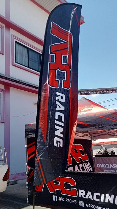 luckyfriend ธงชายหาด Beach Flag สั่งทำ ราคาถูก คุณภาพดี มี 4 ขนาด มีทั้งแบบด้านเดียวและสองด้านให้เลือก - LUCKYFRIEND Thailand