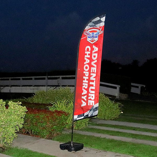 luckyfriend ธงชายหาด Beach Flag สั่งทำ ราคาถูก คุณภาพดี มี 4 ขนาด มีทั้งแบบด้านเดียวและสองด้านให้เลือก - LUCKYFRIEND Thailand