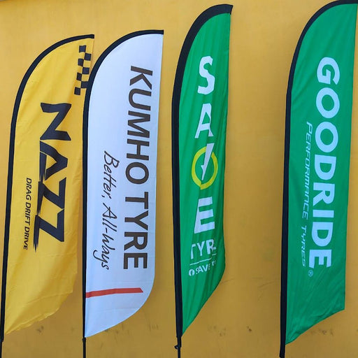 luckyfriend ธงชายหาด Beach Flag สั่งทำ ราคาถูก คุณภาพดี มี 4 ขนาด มีทั้งแบบด้านเดียวและสองด้านให้เลือก - LUCKYFRIEND Thailand