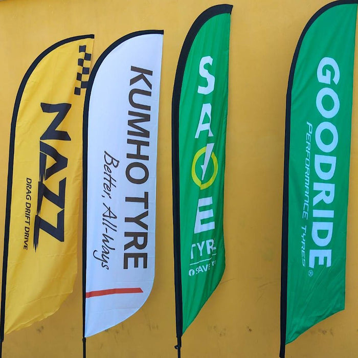 luckyfriend ธงชายหาด Beach Flag สั่งทำ ราคาถูก คุณภาพดี มี 4 ขนาด มีทั้งแบบด้านเดียวและสองด้านให้เลือก - LUCKYFRIEND Thailand