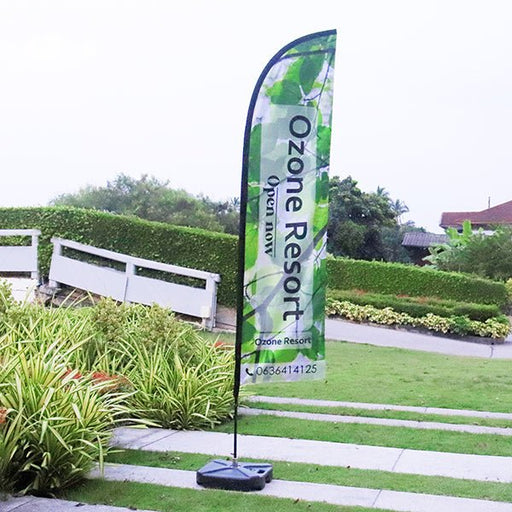 luckyfriend ธงชายหาด Beach Flag สั่งทำ ราคาถูก คุณภาพดี มี 4 ขนาด มีทั้งแบบด้านเดียวและสองด้านให้เลือก - LUCKYFRIEND Thailand