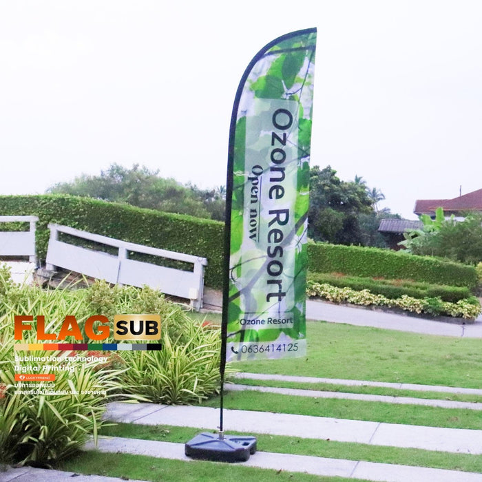 luckyfriend ธงชายหาด Beach Flag สั่งทำ ราคาถูก คุณภาพดี มี 4 ขนาด มีทั้งแบบด้านเดียวและสองด้านให้เลือก - LUCKYFRIEND Thailand