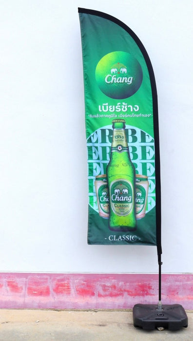 luckyfriend ธงชายหาด Beach Flag สั่งทำ ราคาถูก คุณภาพดี มี 4 ขนาด มีทั้งแบบด้านเดียวและสองด้านให้เลือก - LUCKYFRIEND Thailand