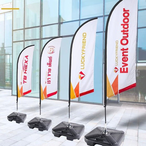 luckyfriend ธงชายหาด Beach Flag สั่งทำ ราคาถูก คุณภาพดี มี 4 ขนาด มีทั้งแบบด้านเดียวและสองด้านให้เลือก - LUCKYFRIEND Thailand