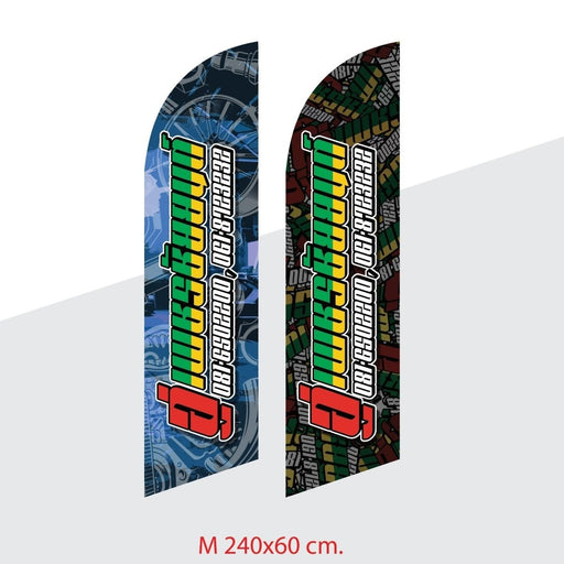 Beach Flag Size M 1 ด้าน ธงชายหาด ผู้ผลิตธงชายหาด ป้าย ธงชายหาด - LUCKYFRIEND Thailand