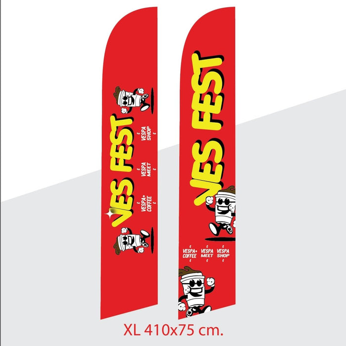 Beach Flag Size XL 1 ด้าน ธงชายหาด ผู้ผลิตธงชายหาด ป้าย ธงชายหาด - LUCKYFRIEND Thailand