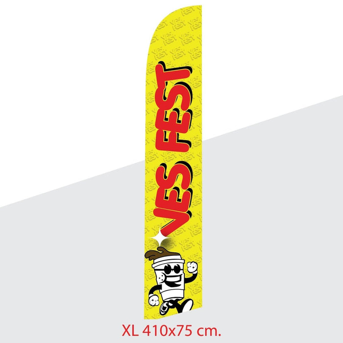 Beach Flag Size XL 1 ด้าน ธงชายหาด ผู้ผลิตธงชายหาด ป้าย ธงชายหาด - LUCKYFRIEND Thailand