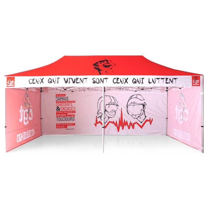 เต็นท์สกรีนโลโก้ - SUB Printing - modle 4 - ขนาด 3x6 - ผ้าใบ PU300Dx300D - LUCKYFRIEND Thailand