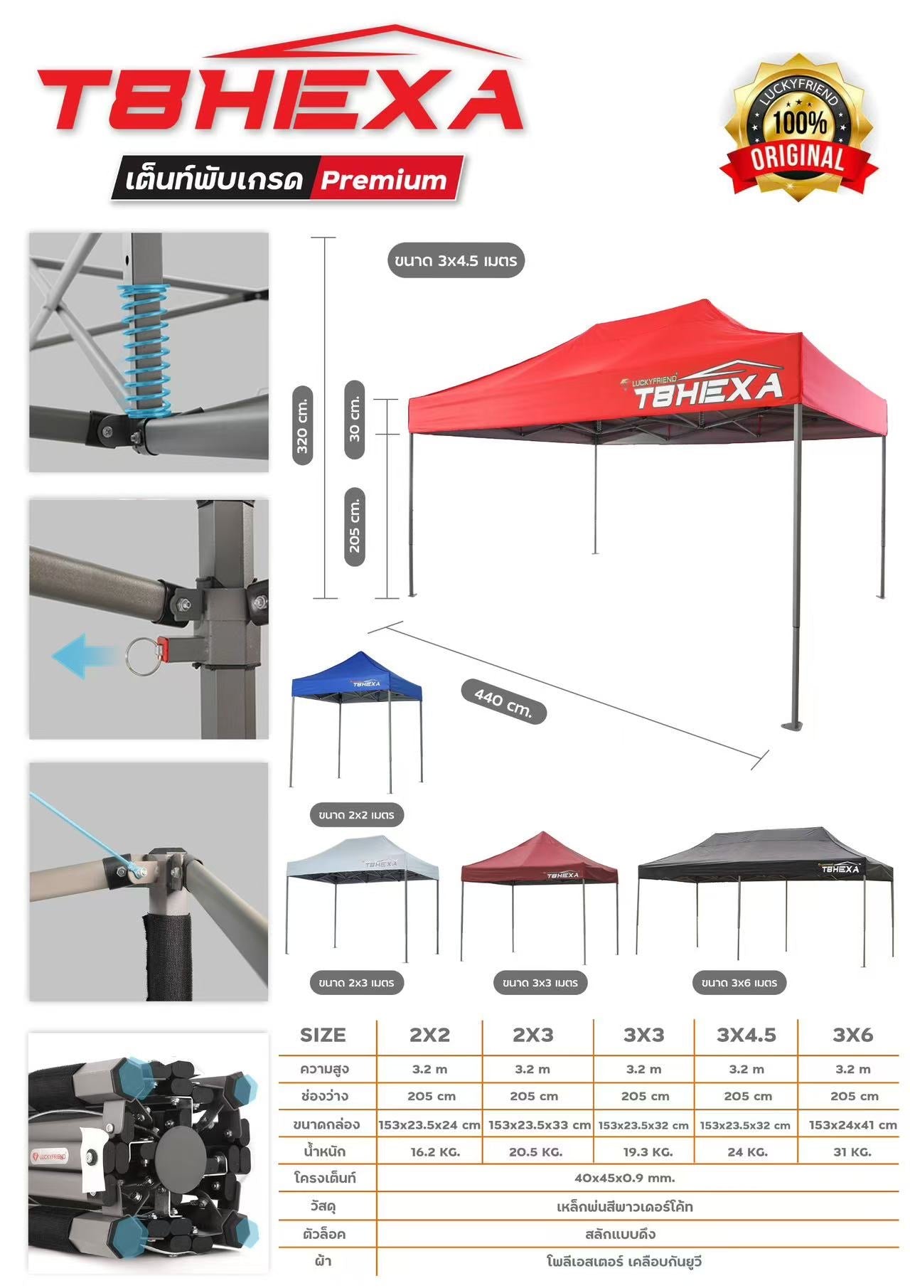 NEW เต็นท์ T8HEXA เต็นท์รุ่นใหม่จาก LUCKYFRIEND อัพเกรดใหม่ ดีขึ้นในทุกมุมมอง