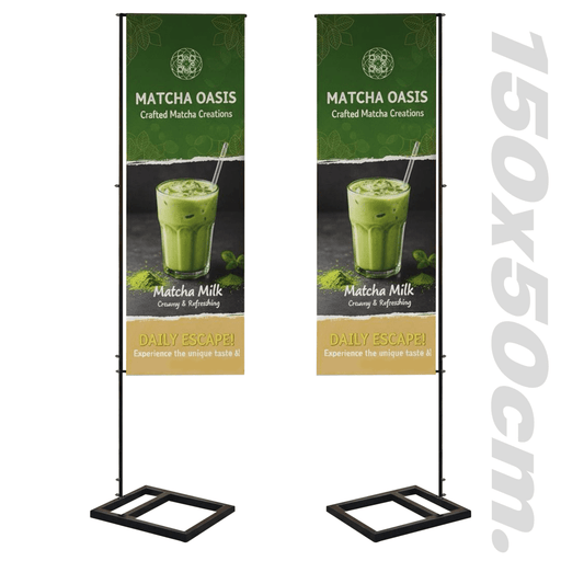 Luckyfriend ป้ายธงญี่ปุ่น พิมพ์ 2 ด้าน J - Flag ขนาด 150x50 cm. โครงเหล็กแข็งแรง เคลือบกันสนิม พร้อมออกแบบพิมพ์อิงค์เจ็ทสีสดคมชัด - LUCKYFRIEND Thailand