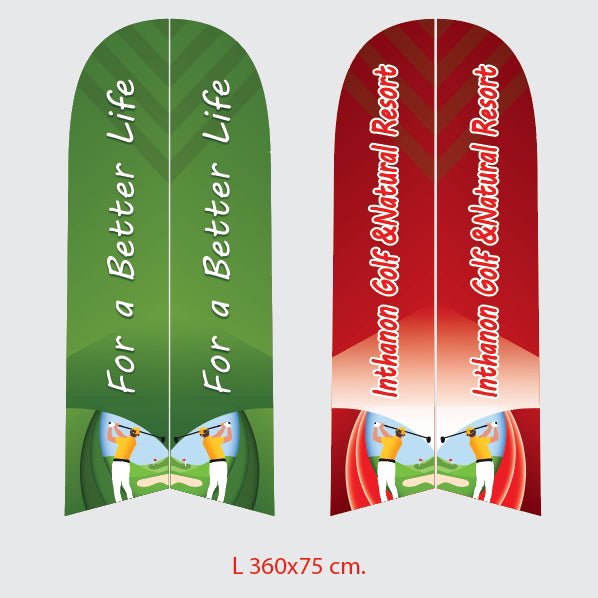 Beach Flag Size L 2 ด้าน ธงชายหาด ผู้ผลิตธงชายหาด ป้าย ธงชายหาด - LUCKYFRIEND Thailand