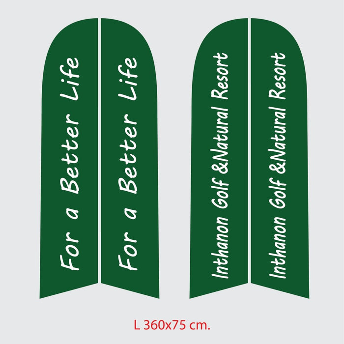Beach Flag Size L 2 ด้าน ธงชายหาด ผู้ผลิตธงชายหาด ป้าย ธงชายหาด - LUCKYFRIEND Thailand