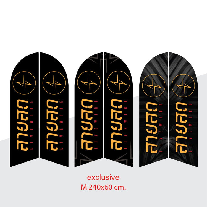 Beach Flag Size M 2 ด้าน ธงชายหาด ผู้ผลิตธงชายหาด ป้าย ธงชายหาด - LUCKYFRIEND Thailand